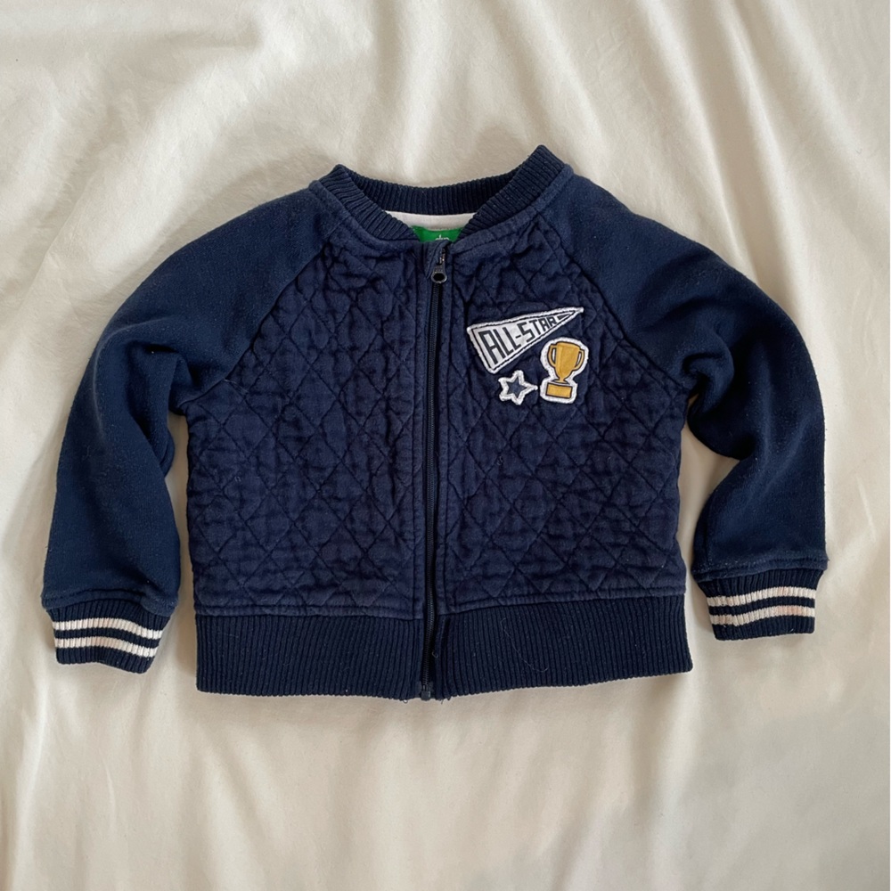 Navy Blue quilted sweater 12 - 18 month